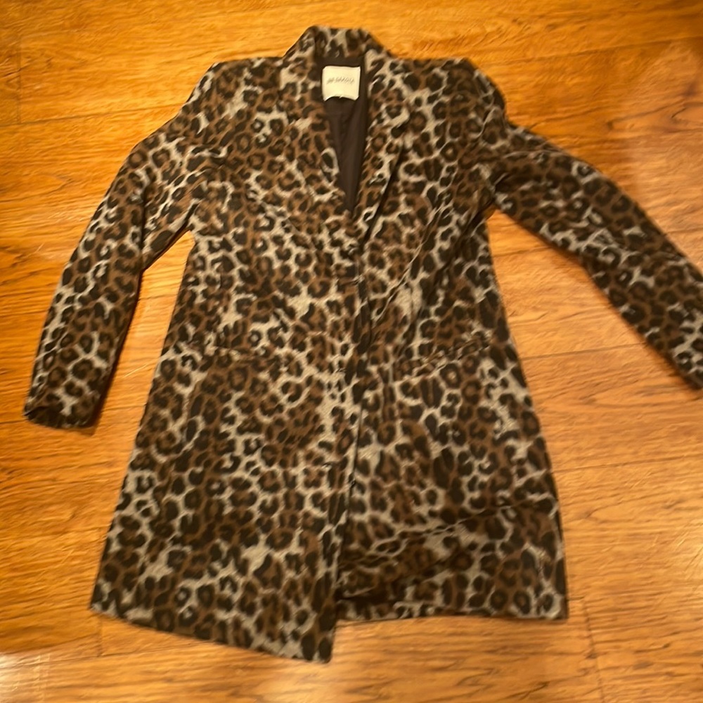BB Dakota leopard print midi coat